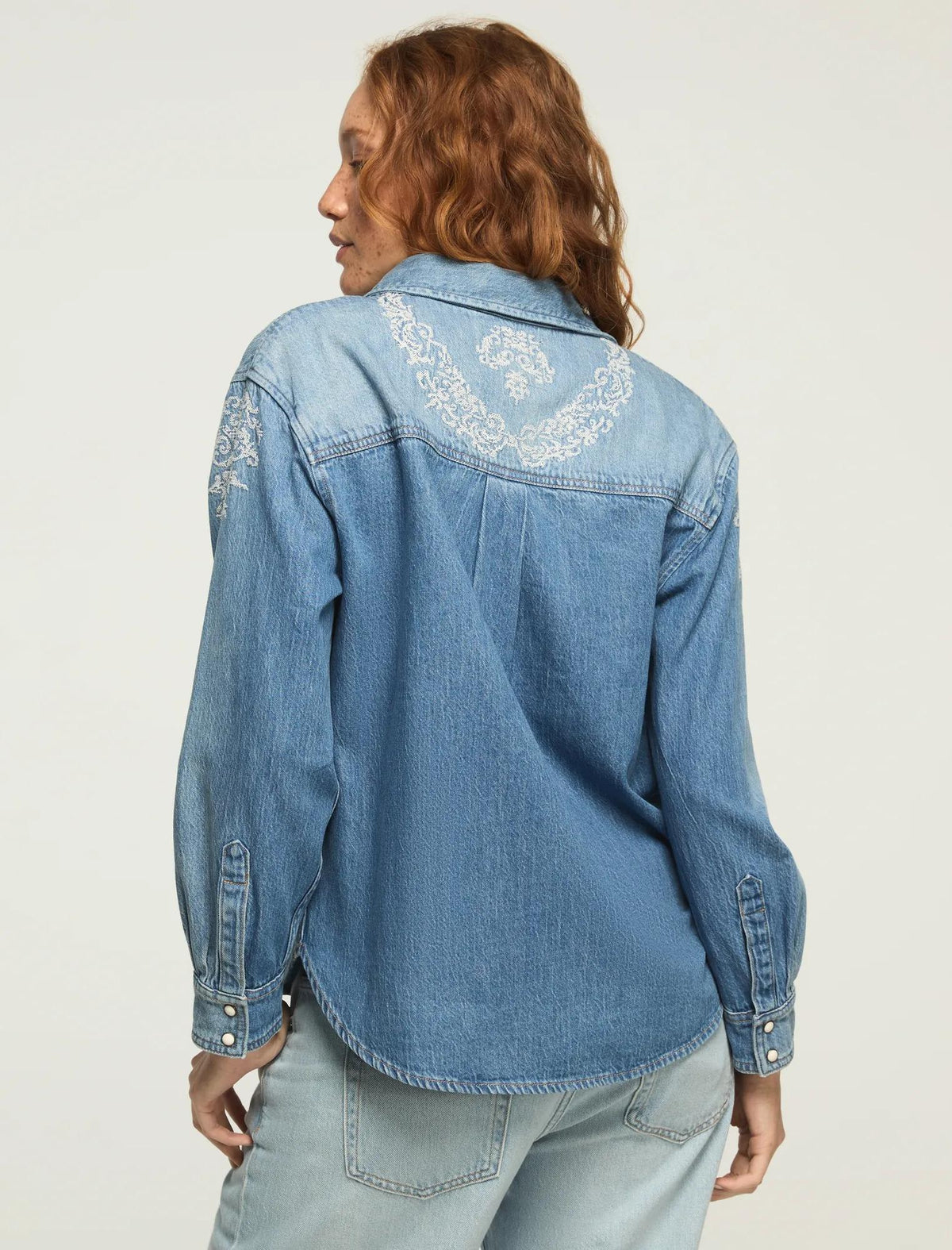 Camisa de mujer de mezclilla