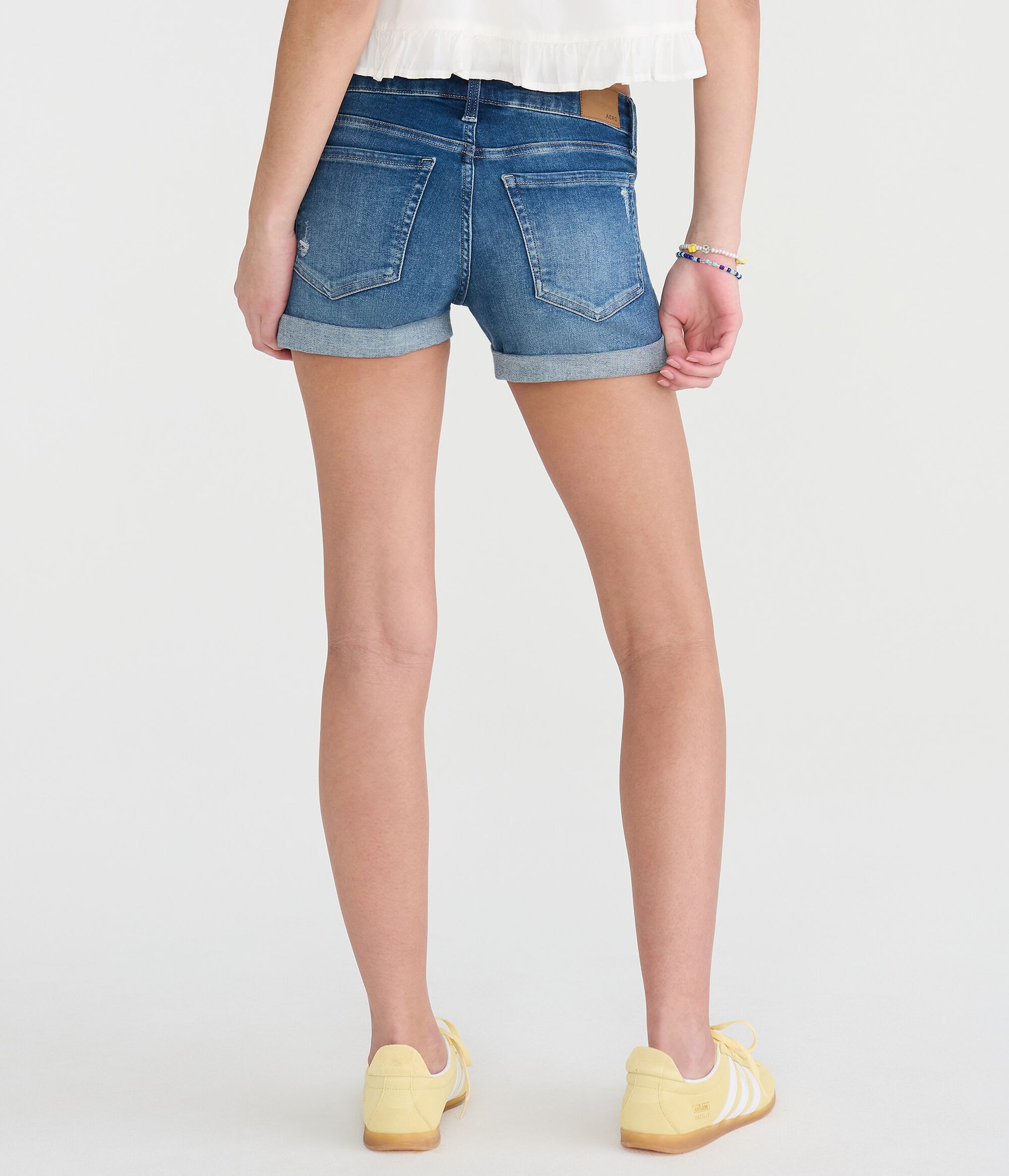 Short de mezclilla de tiro bajo