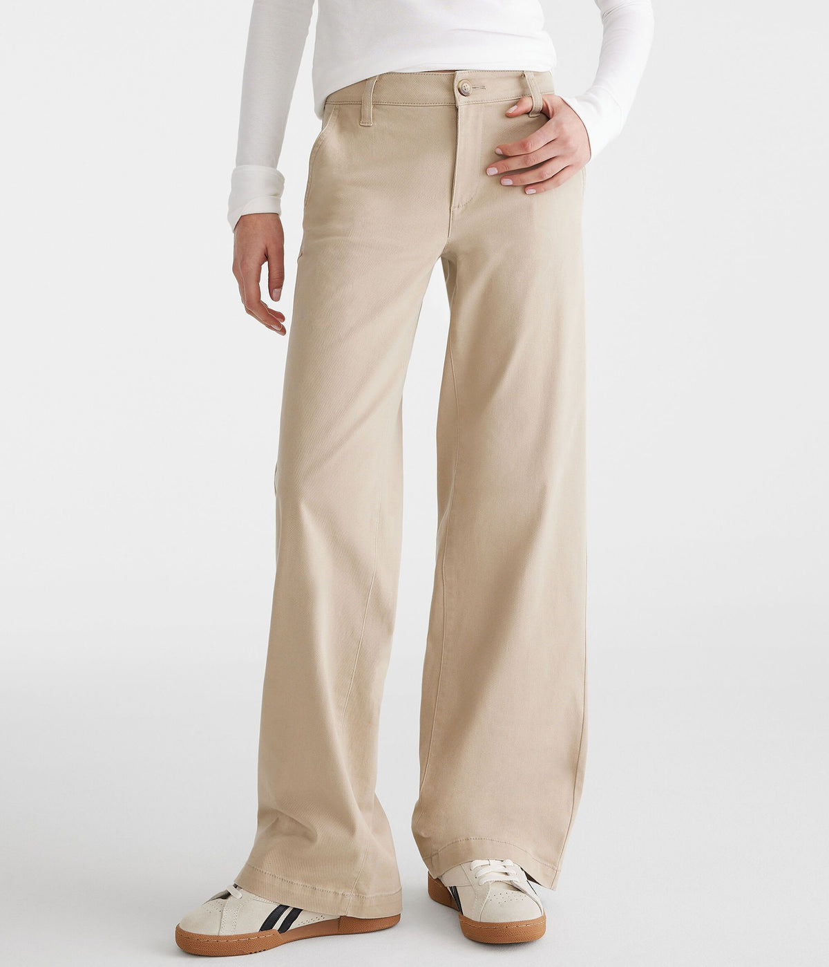 Pantalón de pierna ancha de tiro bajo