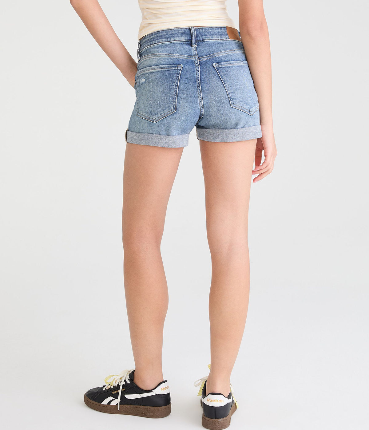 Short de mezclilla de tiro alto