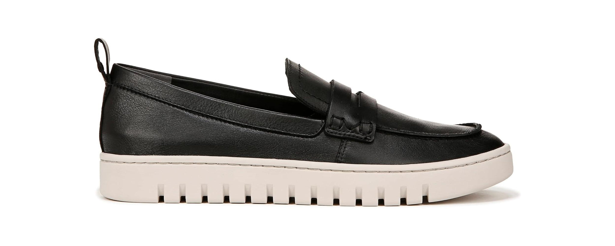 Mocasines de mujer de cuero color negro