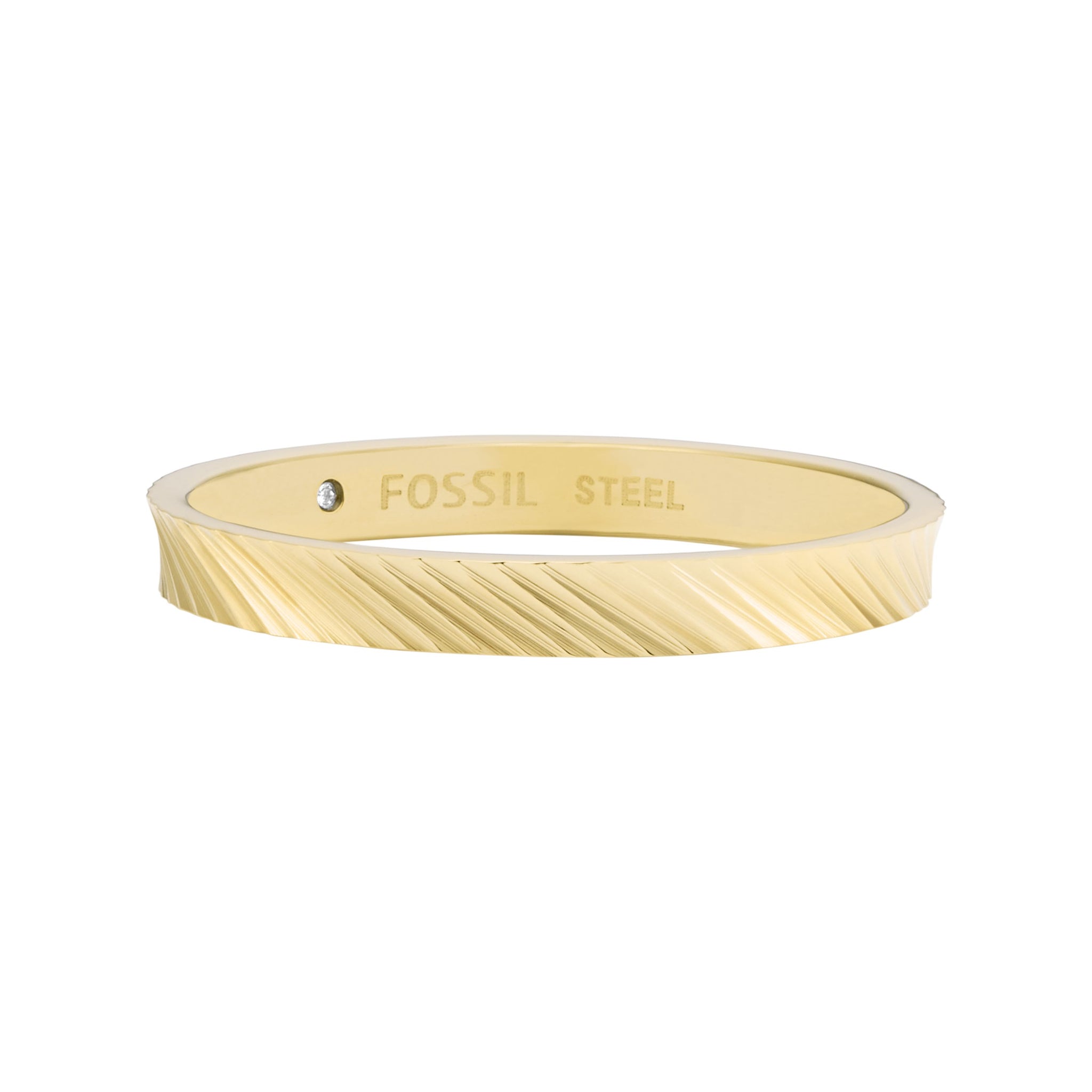 Anillo de mujer de acero inoxidable color dorado