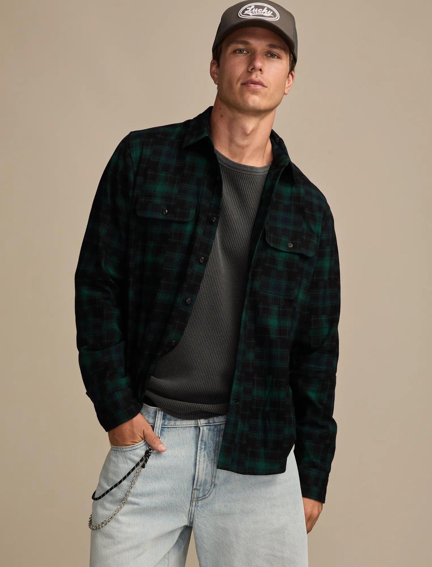 Camisa de hombre a cuadros