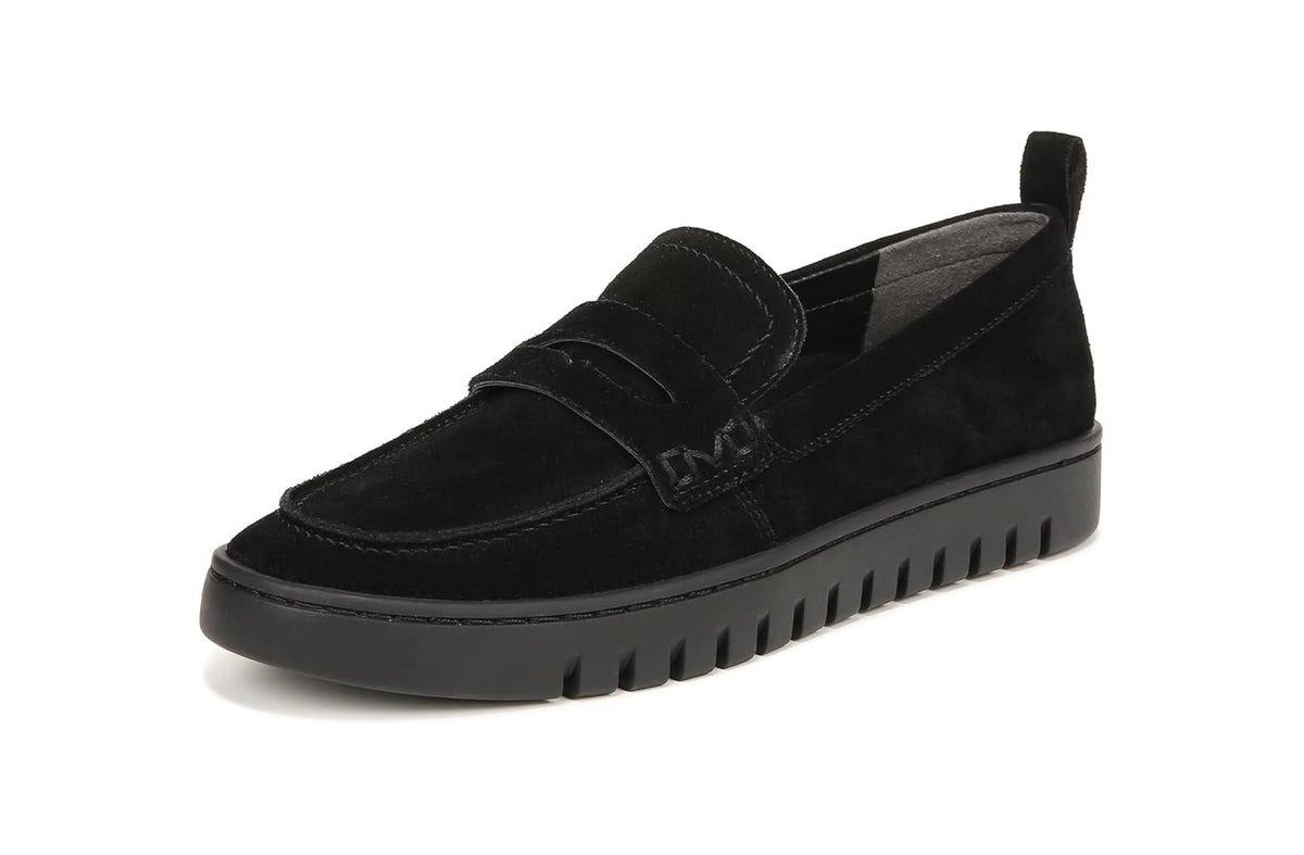 Mocasines de mujer de gamuza color negro