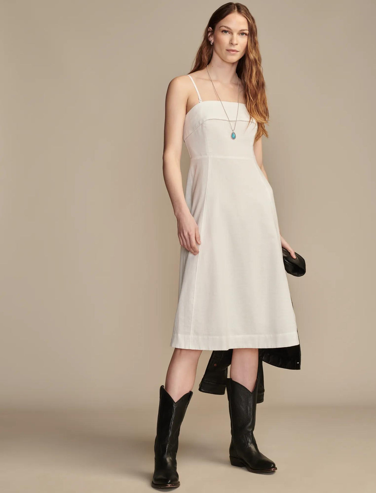 Vestido de mujer de lino midi