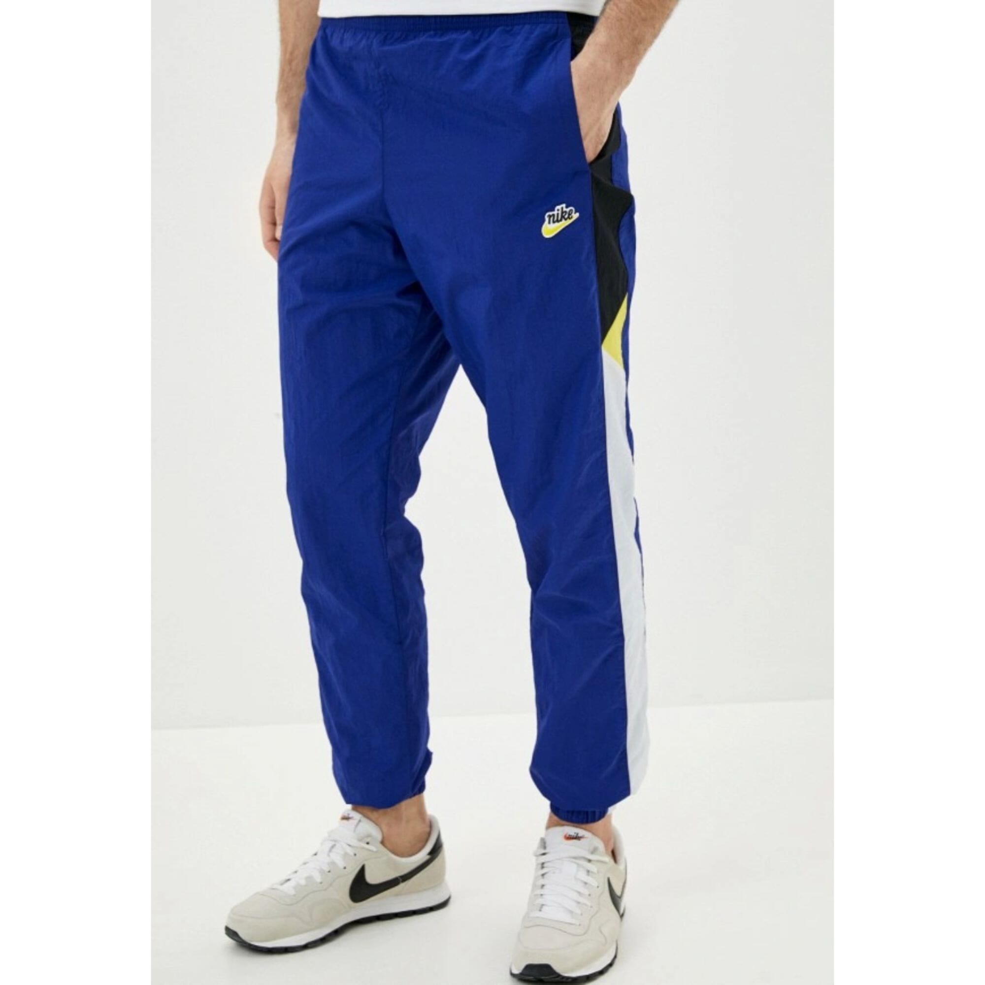 Nike Pantalones Sportswear Heritage Windrunner Blue/Yellow  CJ5484-455 Hombre