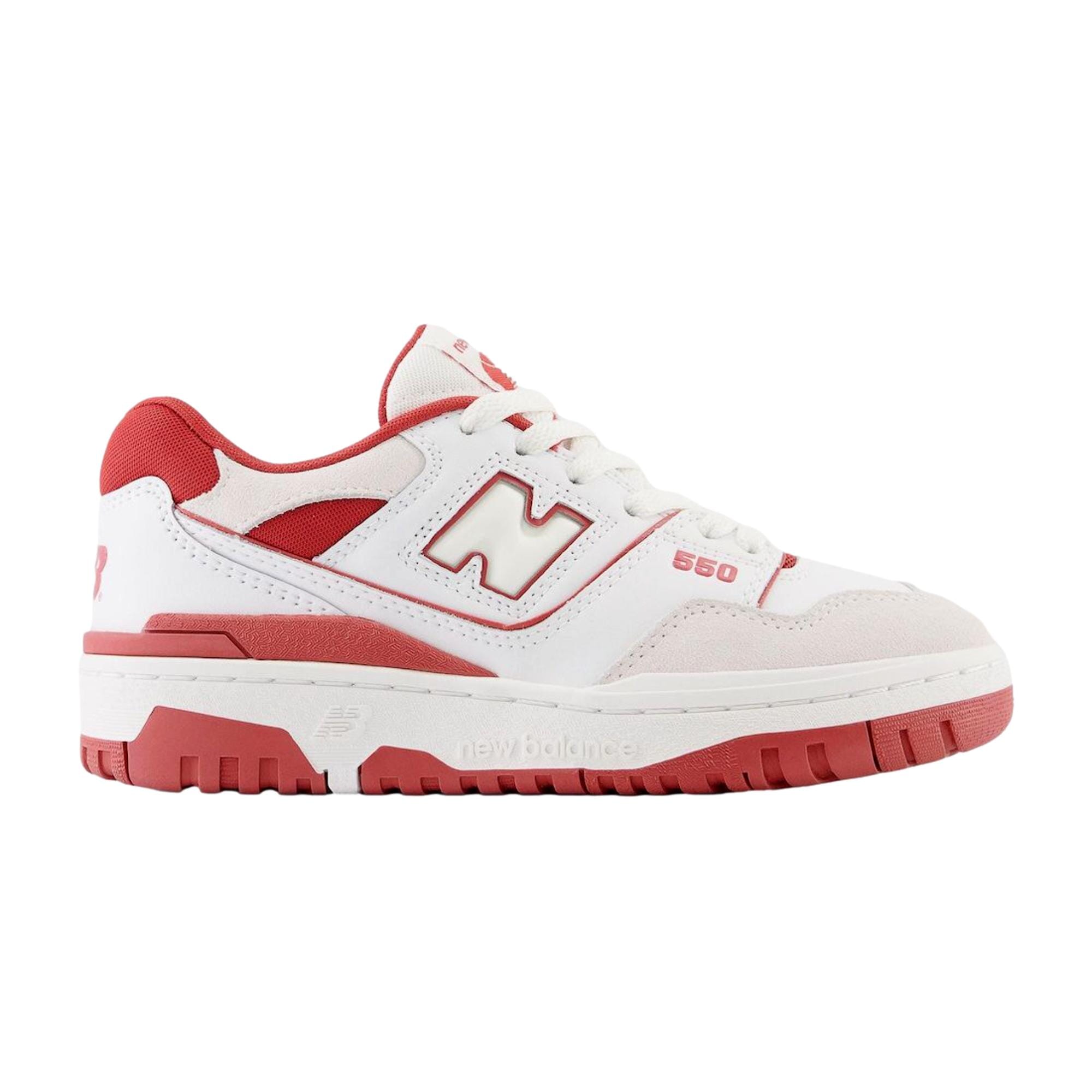 New Balance 550 White / Red BB550STF Hombre