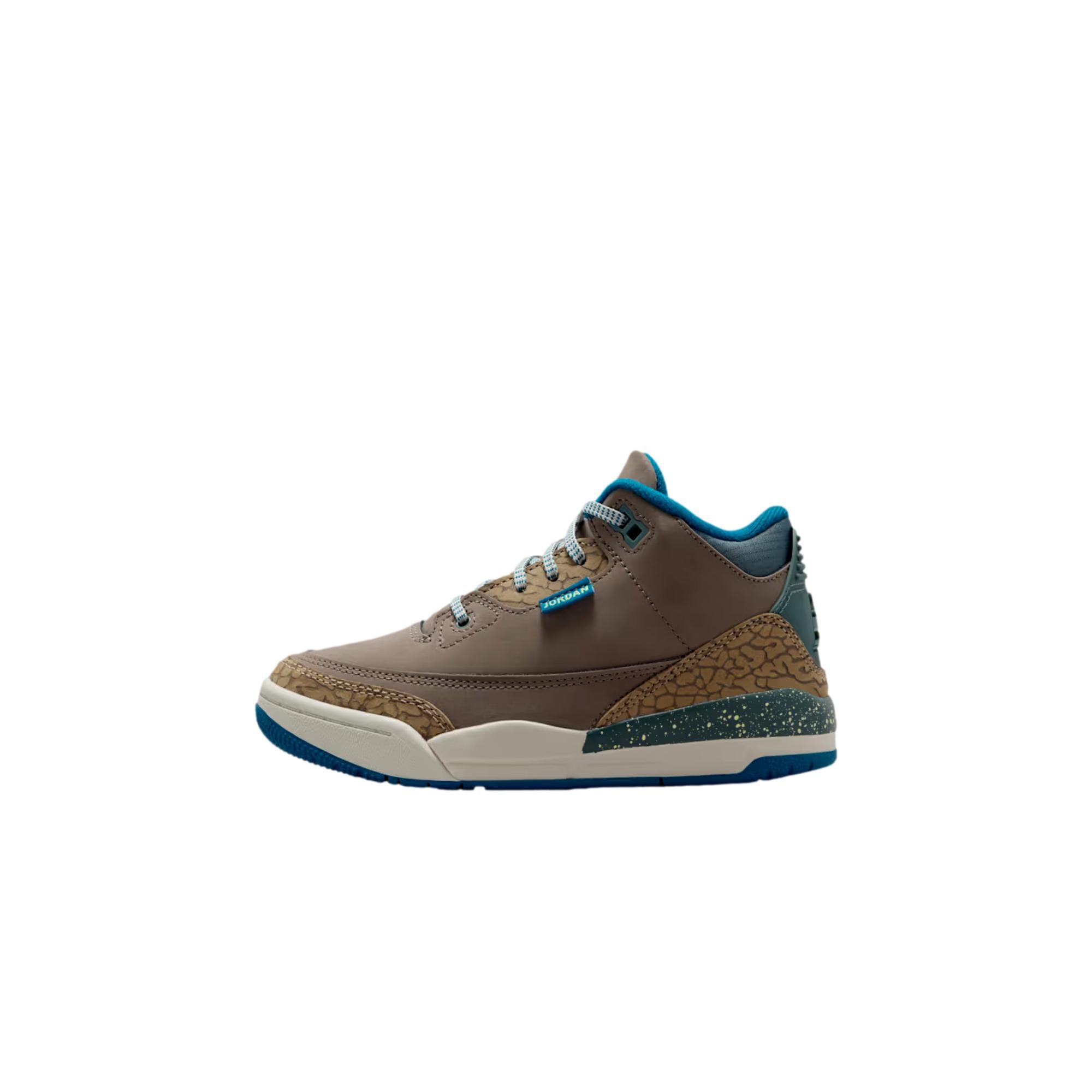 Nike Jordan 3 Retro Olive Grey / Green Abyss - Khaki  IB7064-001 Preescolar