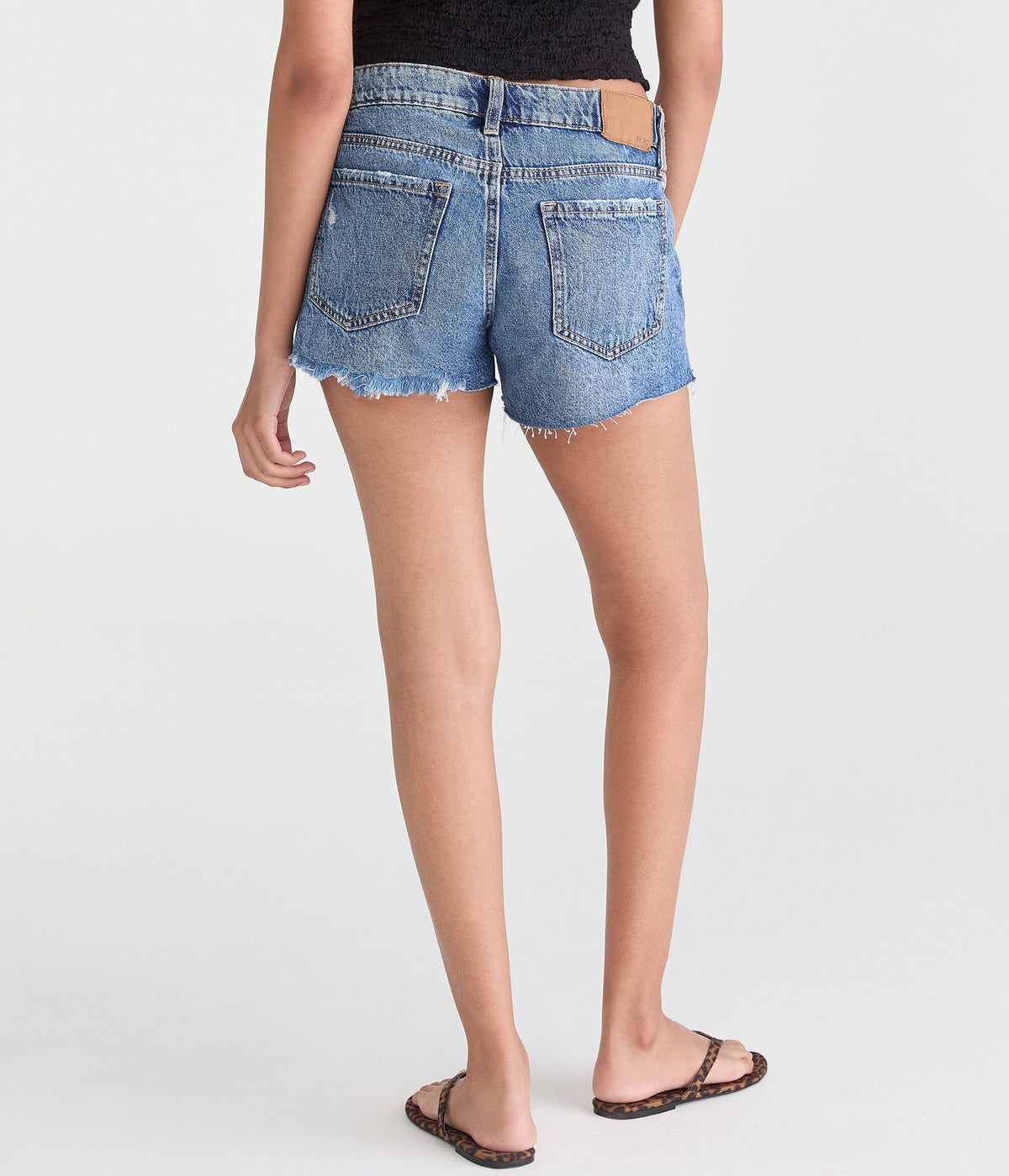 Short de mezclilla de tiro bajo