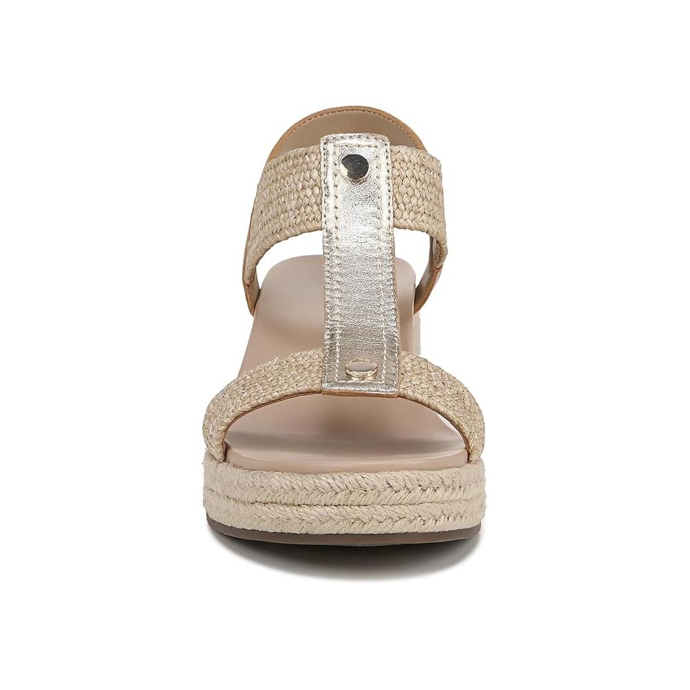 Sandalias de mujer de cuero color dorado