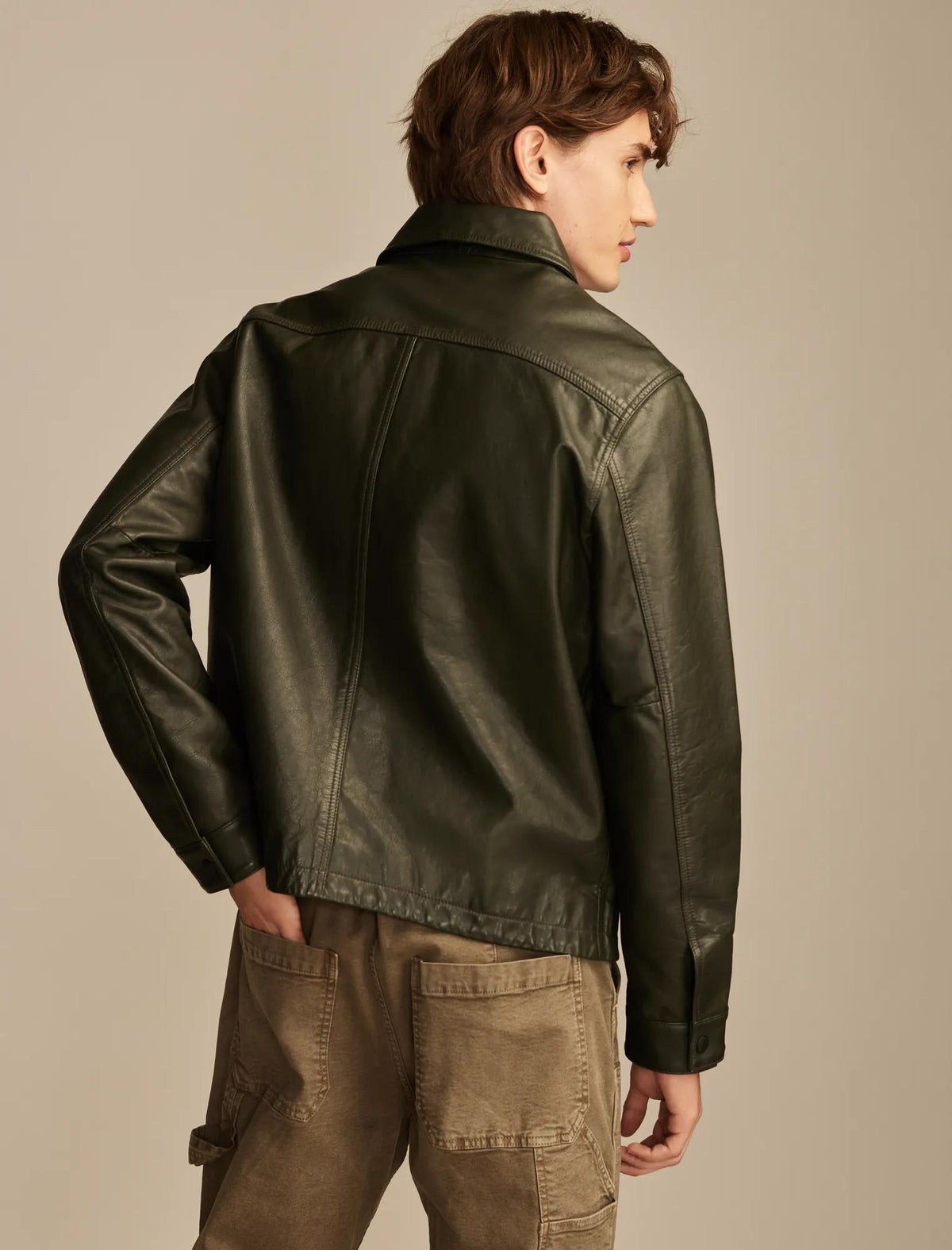 Chaqueta de hombre de cuero