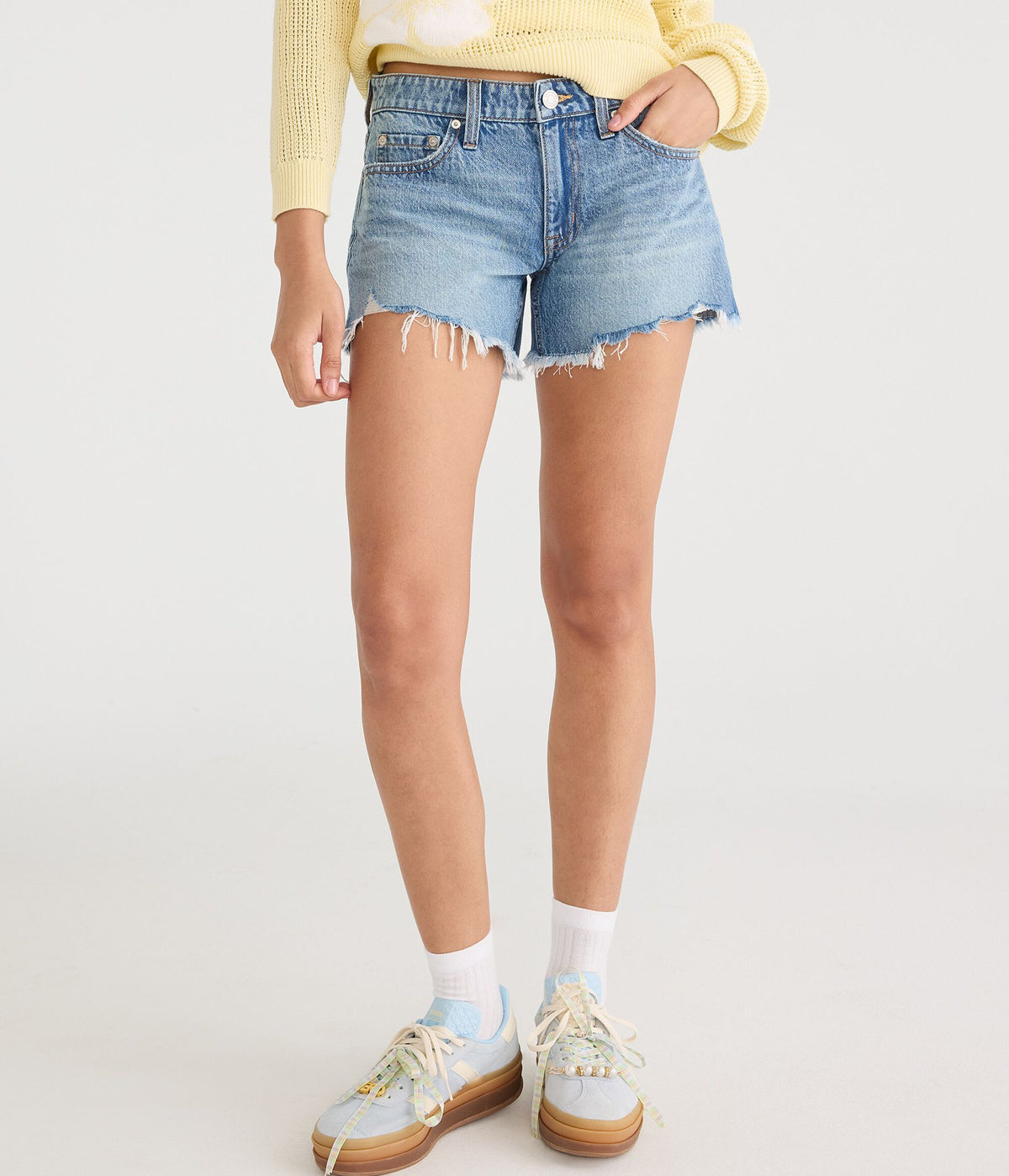 Short de mezclilla de tiro bajo