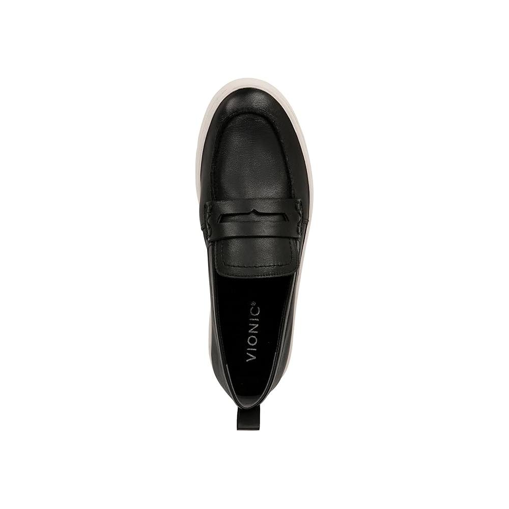 Mocasines de mujer de cuero color negro
