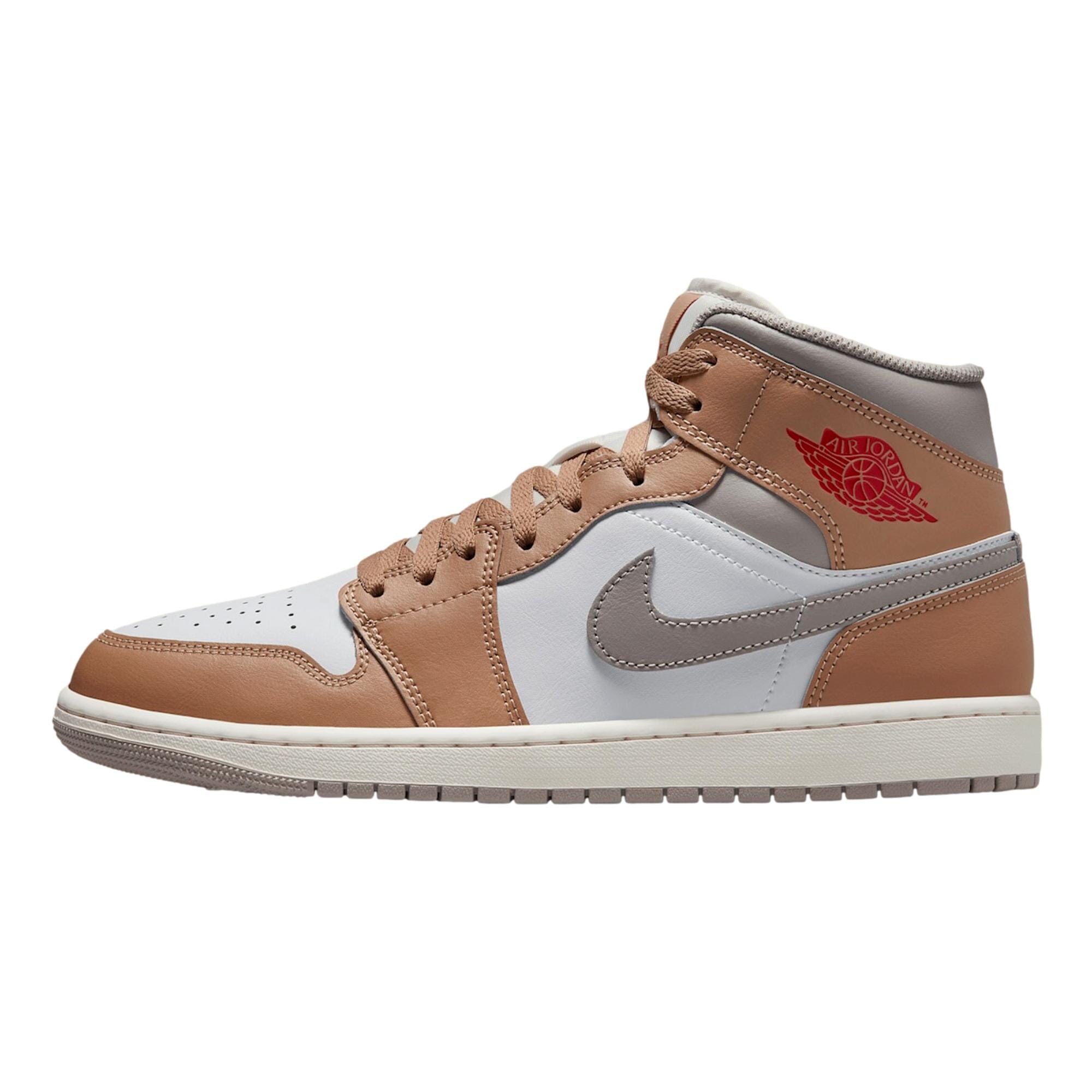 Nike Air Jordan 1 MID HEMP / Fire Red / White  DQ8426-200 Hombre